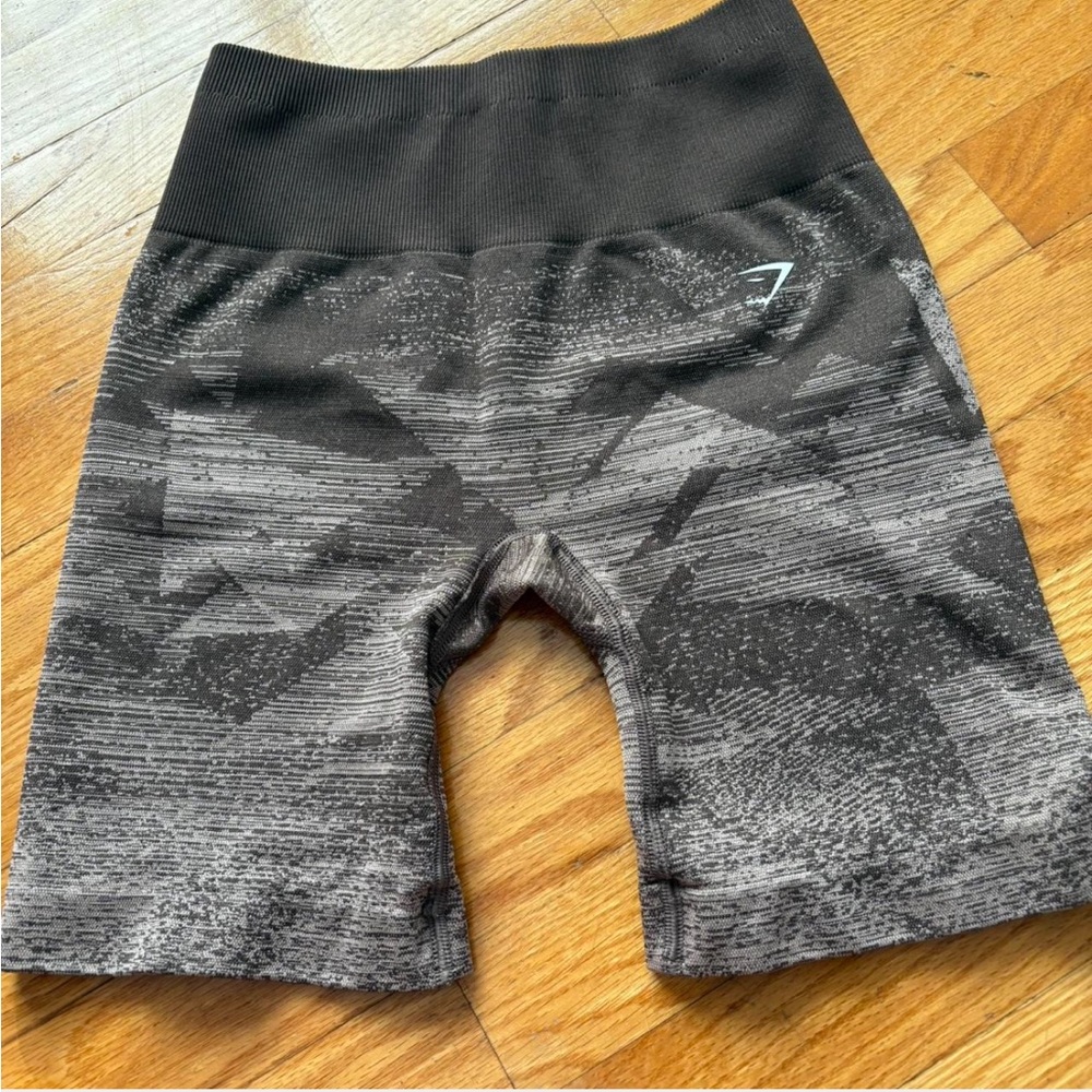 Gymshark Brown and Gray Patterned Workout Shorts
